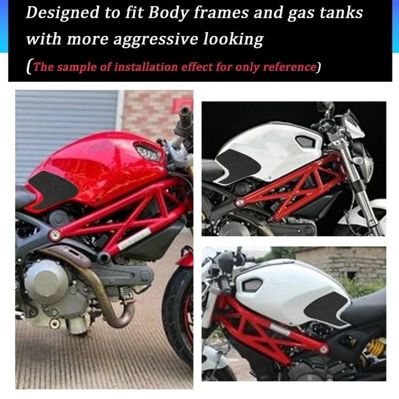 For Ducati Monster Motorcycle 695 696 796 1100S Anti Slip Sticker Tank Traction Pad Side Knee Grip Protector