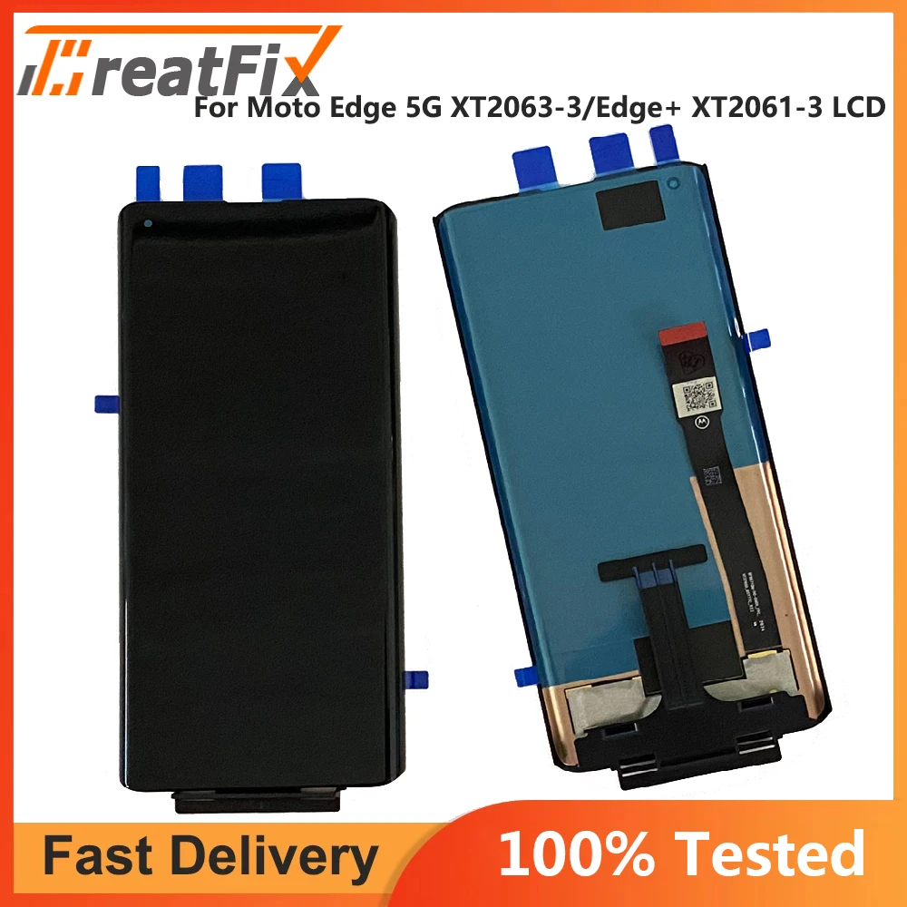 Test Original Display For Motorola Edge Plus Screen XT2061-3 LCD and Touch Screen Digitizer For Moto Edge XT2063-3 Display