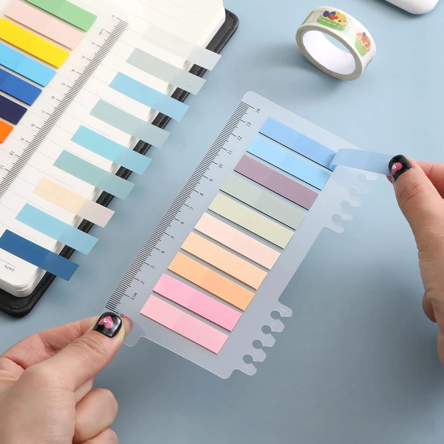 200-2000Sheets Transparent Index Creative Memo Pads Office School Stationery Self-Adhesive Stickers Posted It Sticky Note Pads