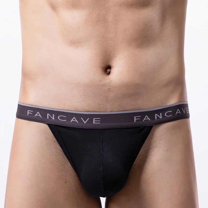 Tanga de talla europea para hombre, ropa interior Sexy con parte trasera en T, Bikini, Modal, cómodo, bolsa de bulto en U, bragas