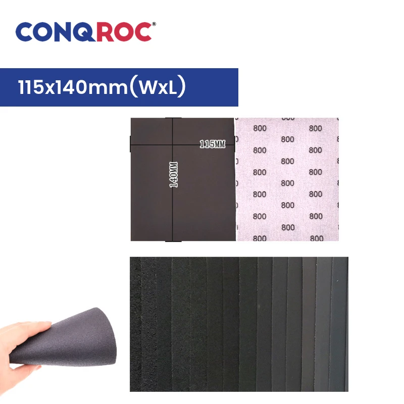 115x140mm Sanding Sheets Silicon Carbide Waterproof Dry and Wet Abrasive Papers Hook & Loop 50-Piece Grit P60~1000