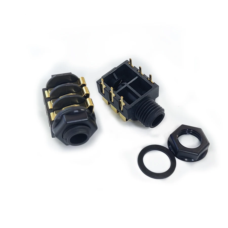 5PCS/Lot NMJ6HFD2-AU 6.35mm Audio Female Socket/Jack Connector Gold-Plated For Earphone