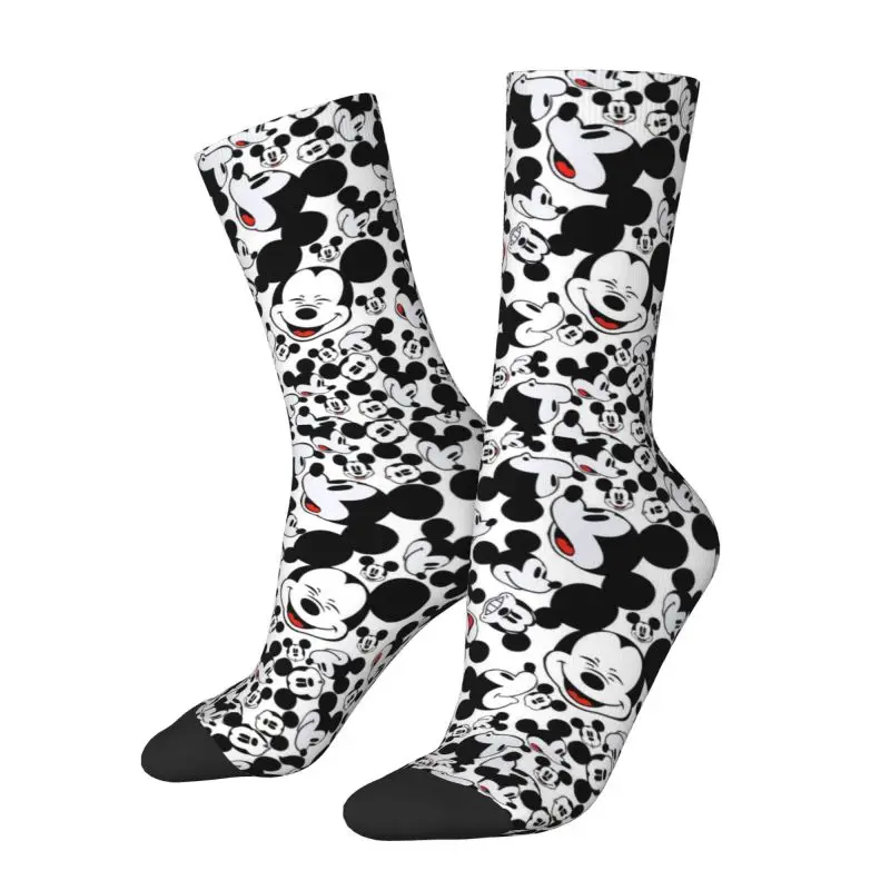 Mickey Mouse Minnie Dress Socks Men's Women's Warm Fashion Novelty Crew Socks