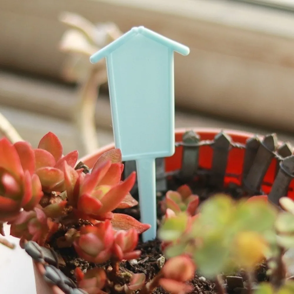 10/12PCS Thickened Plant Label Tag Sunproof Waterproof Stake Tags Lightfast Decorative Plastic Writing Plate Seedlings Tray