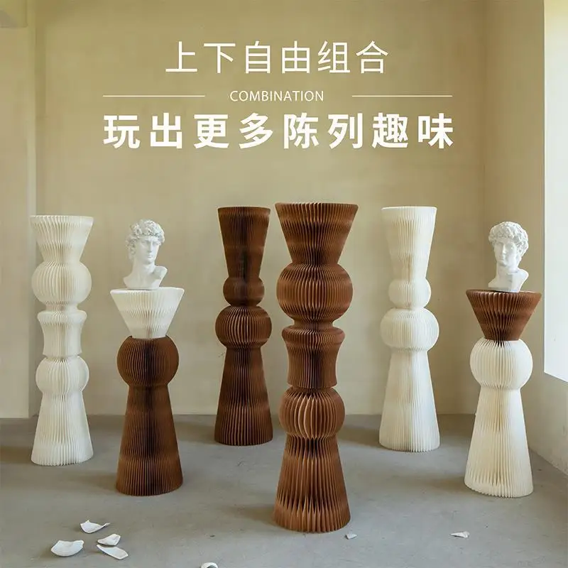 Decorative display stand, Egyptian column art display, booth window display