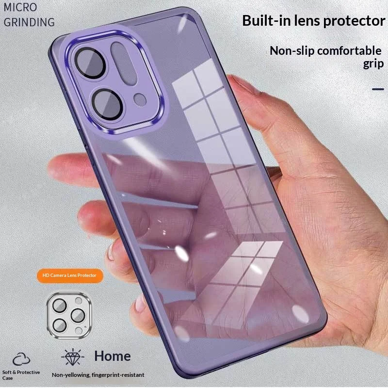 حافظة لهاتف OPPO Reno 15 14 pro حافظة بسيطة للحواجب شبه شفافة من السيليكون غطاء من البولي يوريثان الحراري لهاتف OPPO Reno15 pro ممتص للصدمات Funda