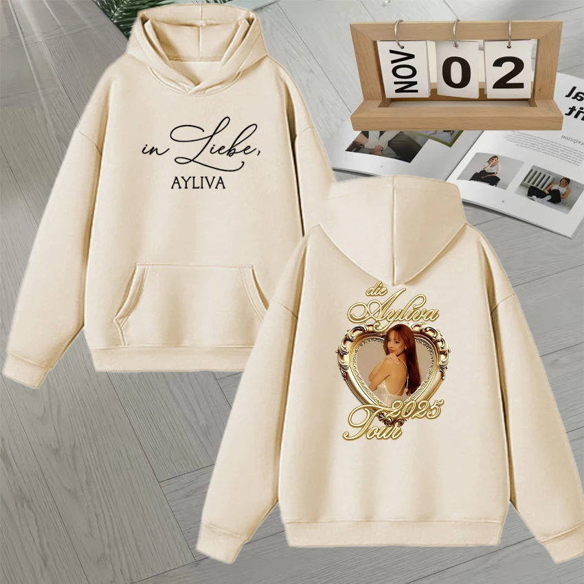 Haute qualité Die Ayliva Album Tour 2025 sweat à capuche graphique hommes femmes automne hiver surdimensionné Streetwear polaire à manches longues pulls