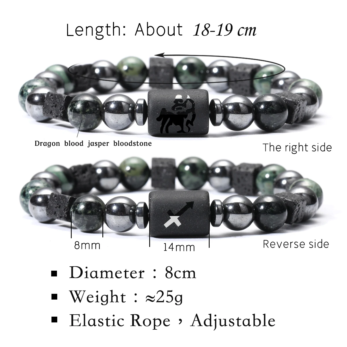 12 Zodiac Signs Natural Stone Bracelets Taurus Cancer Virgo Pisces Bracelets Ladies Men Couples Friendship Jewelry Gift Bracelet