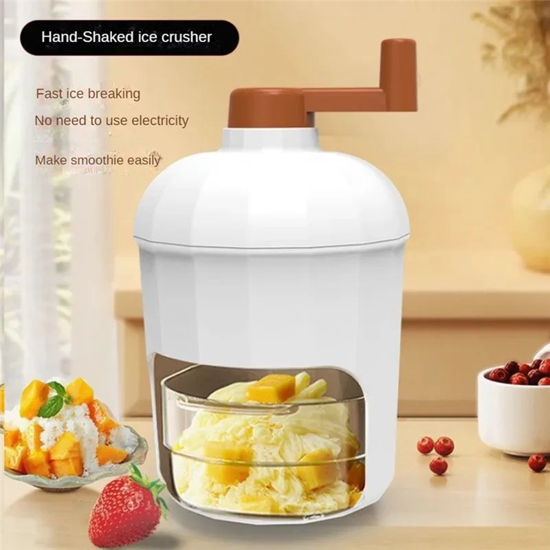 BBNV-아이스 크러셔 수동 로터리 아이스 크러셔 가정용 주방용 소형 수동 면도기 눈 크러셔