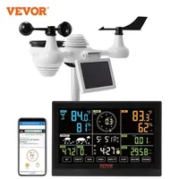 VEVOR  Weather Station 7-in-1 7.5 in Color Display with Solar Wireless Outdoor Sensor Alarm Alerts for Temperature Humidity