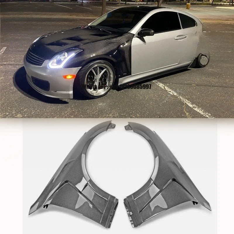 

for Infiniti G35 Coupe Front Bumper with Carbon Fiber Fenders 100% Fitment Easily Installed
