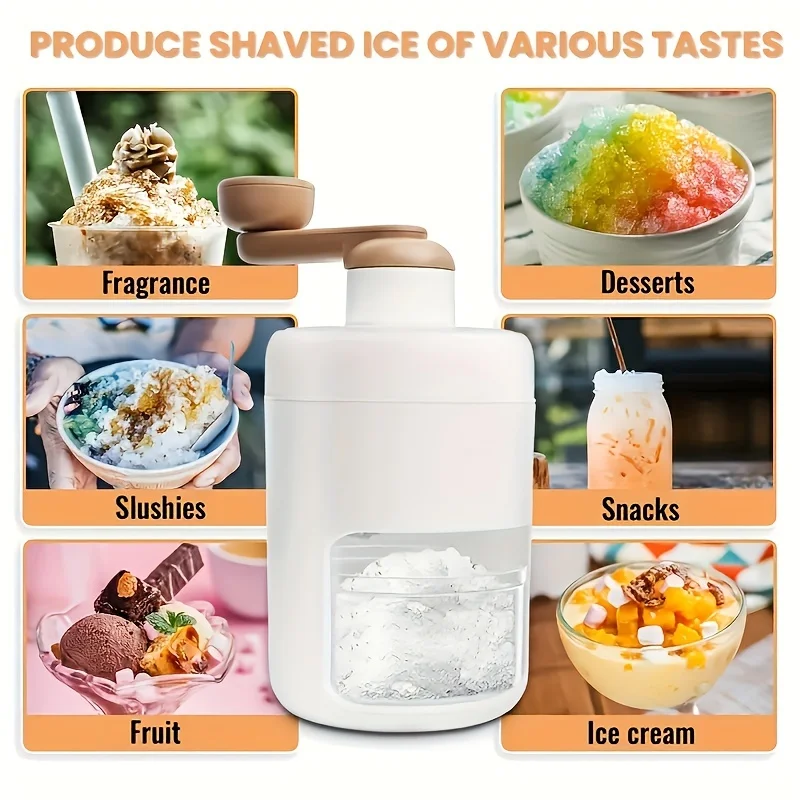 Бытовая маленькая ручная машина для приготовления смузи с формой для кубиков льда, кухонная ручная бритва для льда, дробилка для льда