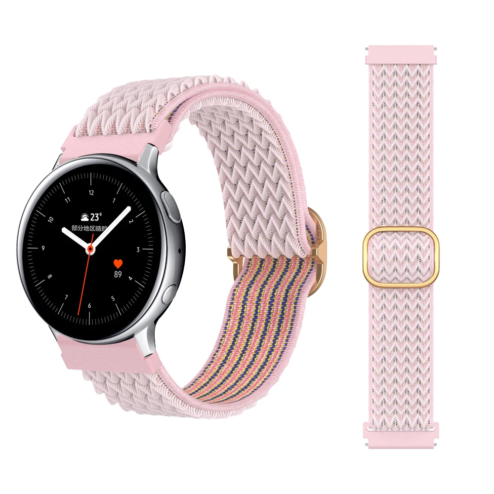 Nova alça de náilon elástica ajustável para garmin vivomove esporte venu 2 plus pulseira para vivo relógio 2 xiaomi s1 ticwatch pulseira