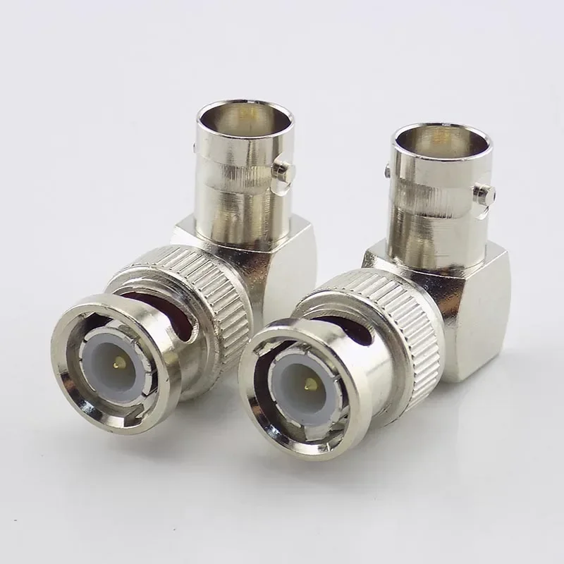 Adapter for CCTV Security Video Surveillance System, 1 Pc BNC Male Connector, L-shaped Right Angle to BNC Female Jacks