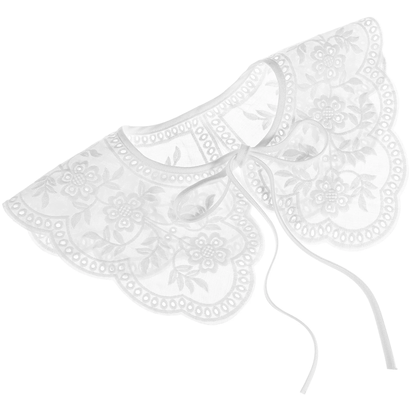 القطن وهمية طوق للنساء المطرزة الدانتيل انفصال كاذبة طوق قميص بلوزة زي الاكسسوارات النساء زي الملحقات #5