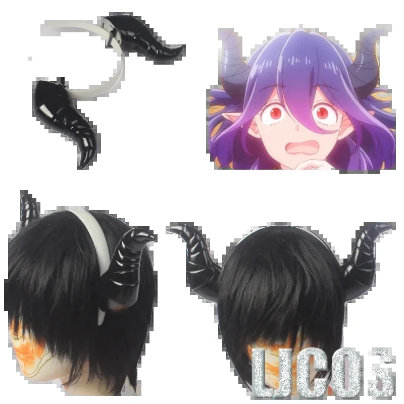 Anime Kinsou No Vermeil Cosplay Horns Vermeil In Gold Devil Gold Filled Alto Horns Headwear Headband 3D Printing Cosplay Props