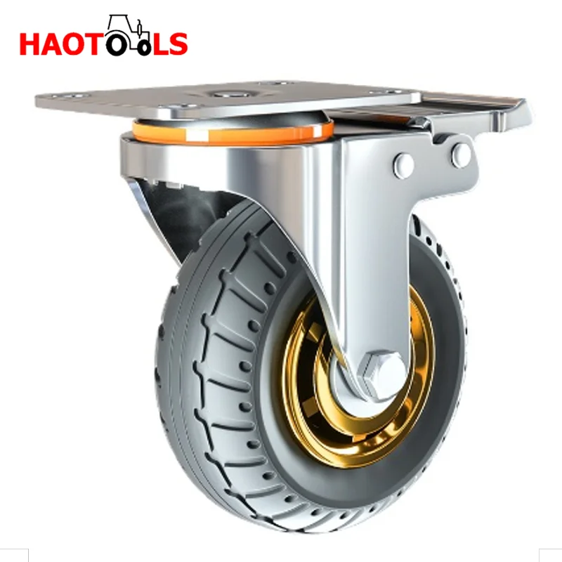 Agricultural Industrial Cart Wheel Rubber Cast No Noise