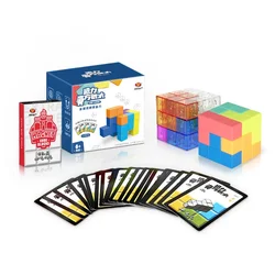 YJ DIY kostki magnetyczne klocki 3D magnes płytki 7 sztuk zestaw Puzzle prędkość Cube 54 sztuk przewodnik karty IntelligenceToys dla dzieci