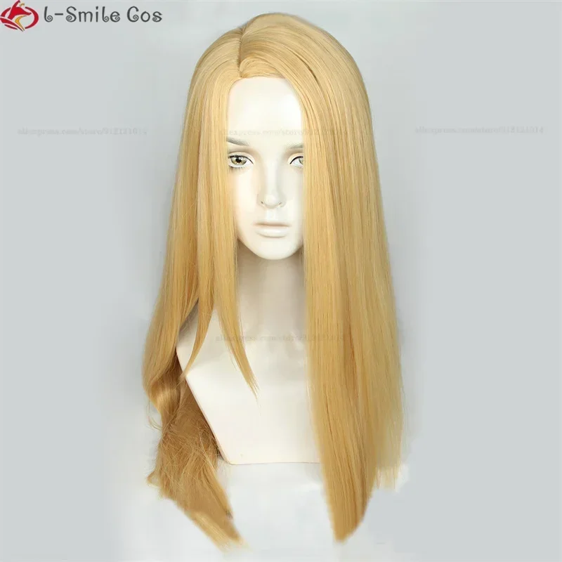 Zenos yae Galvus Cosplay Wig Game Final Fantasy XIV FF14 Wig 80cm Long Golden Heat Resistant Hair Anime Wigs + Wig Cap