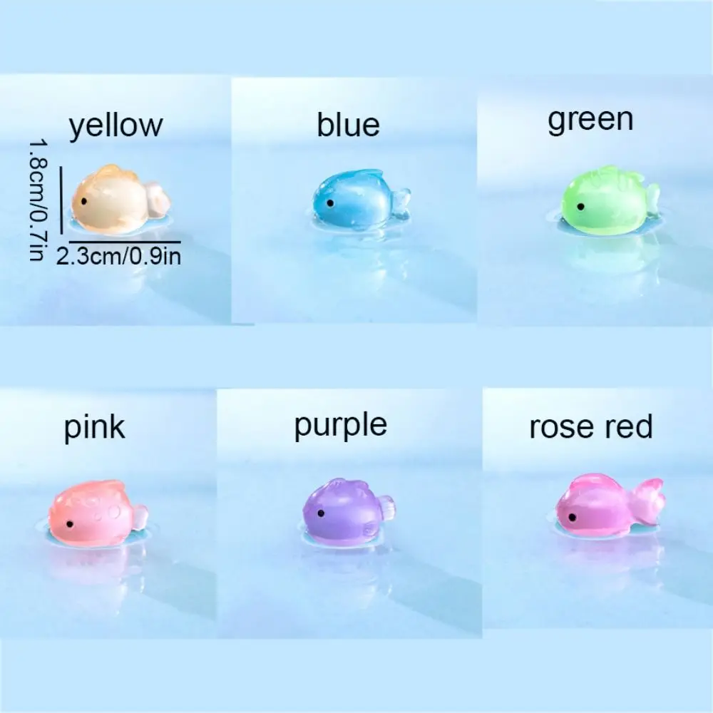 Cute Decorative Luminous Fat Fish Colorful Lifelike Fat Fish Landscaping Simulation Mini Fish Figures Fairy Garden