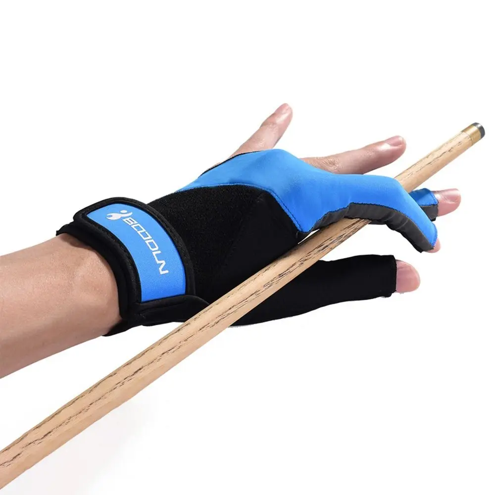 Comfortable High Elasticity Billiards Gloves Breathable Quick-Drying Three Finger Gloves Sweat-Absorbent Snooker Gloves Training