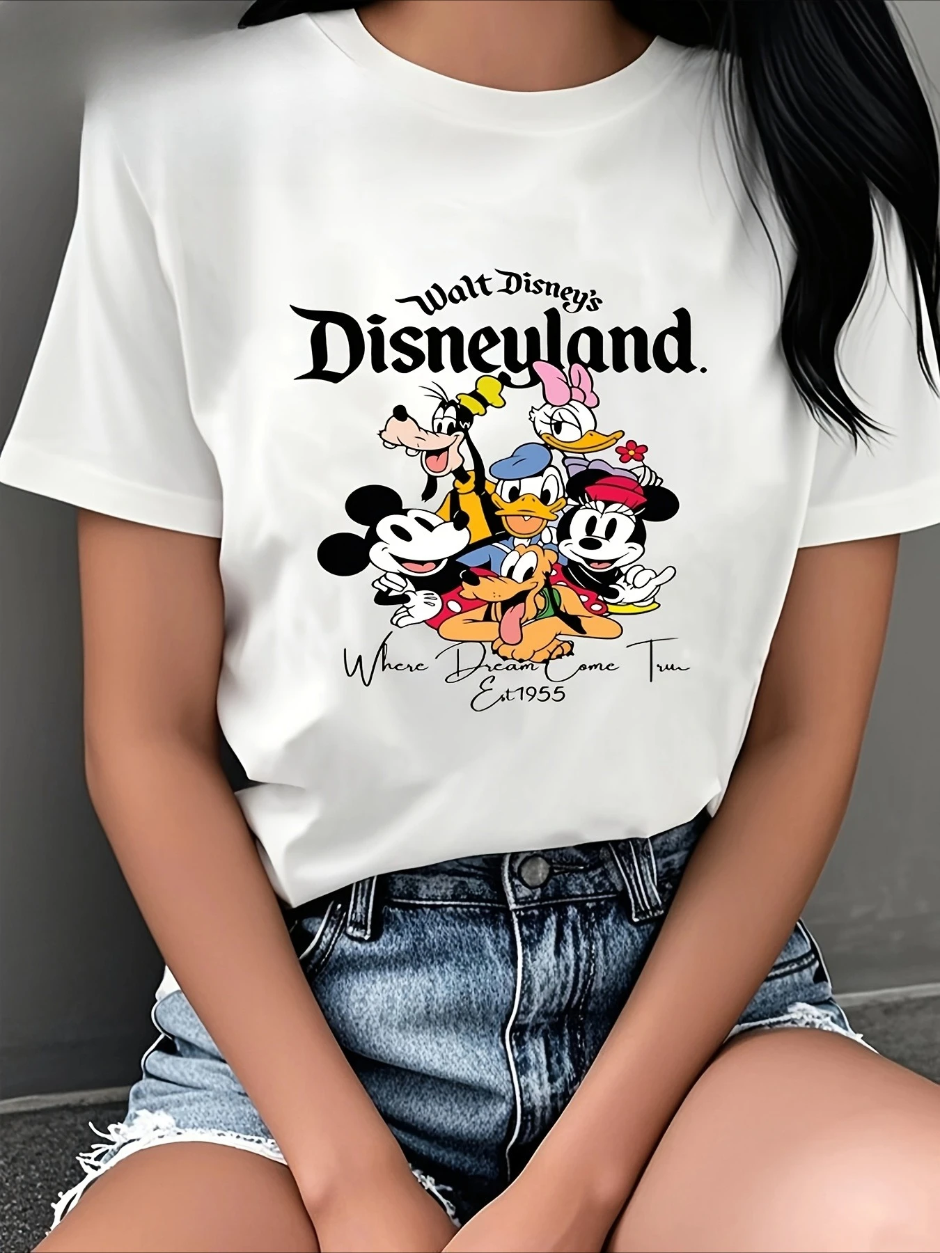 

Летняя мода 2025 года, последний бестселлер, свободный дышащий женский хлопок с короткими рукавами и круглым вырезом, большой размер