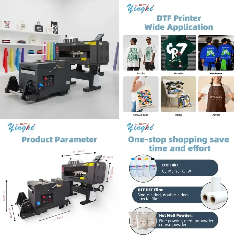 for XP600 Mini A3 13 Inch DTP Printer Full Set with Shaker Dryer Direct Transfer Film Printing Machine 1 Year Warranty