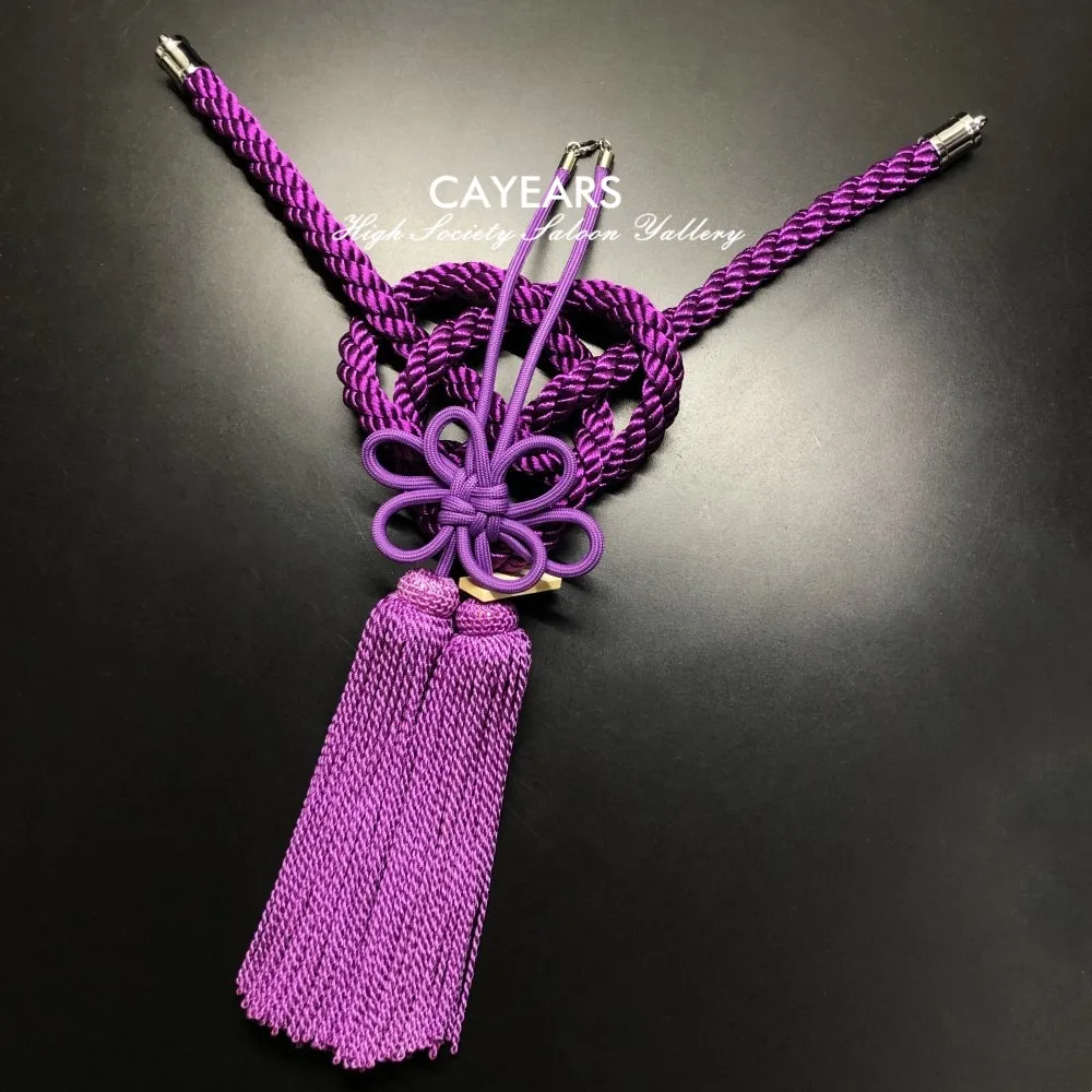 

JDM Junction Produce Purple Kintsuna Kin Rope Больше цветов Jp Fusa Kiku Knot для автомобиля Зеркало заднего вида Роскошные талисманы Украшения