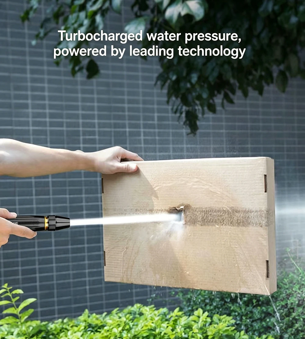 1 Satz Gartenwasserschläuche mit verstellbaren Hochdruck-Wasserpistolen und verschleißfesten flexiblen Schläuchen. 5-40 m können ausgewählt werden. – Detail 8