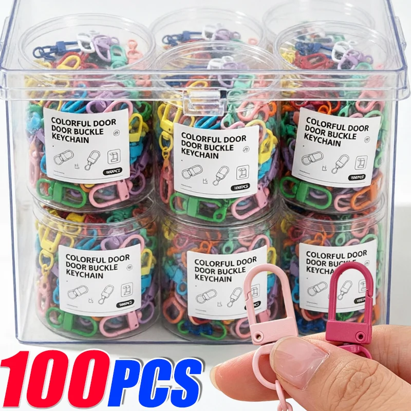 Colorful Keychain Clasp Hardware Metal Swivel Lobster Clasp Key Ring Connector DIY Jewelry Accessory Bag Charm Pendant Supplies