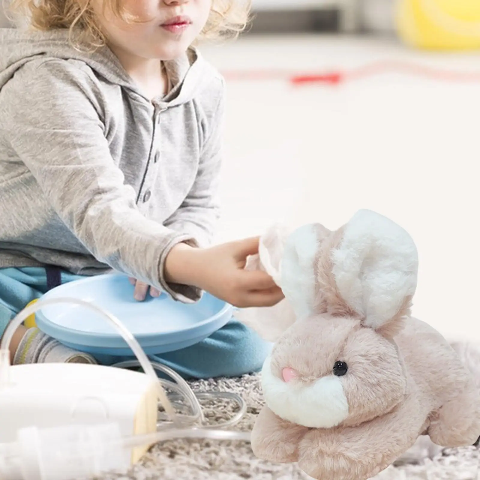 Pluche Bunny Knuffeldier Speelgoed Schattig Snuggling Home Decor Pluche Konijn Pop voor Kinderen Kinderen Peuters Meisjes Paascadeaus