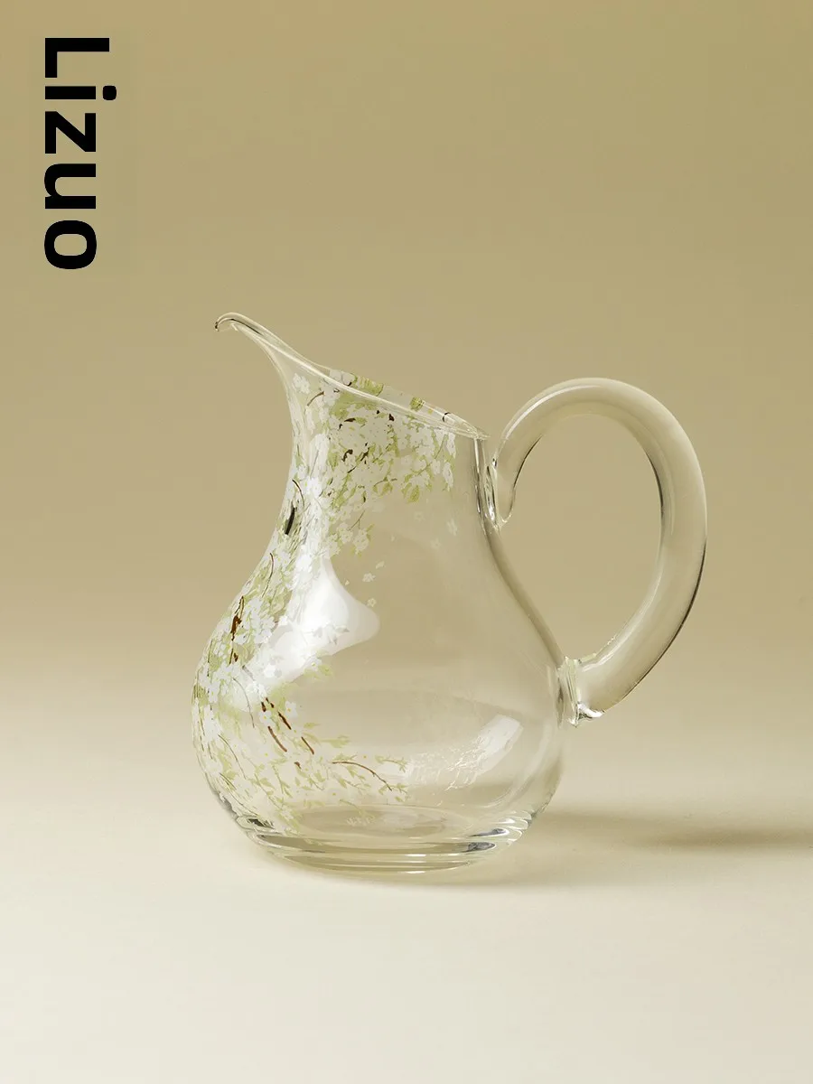 

Li Zuo Chinese Style Thickened High Borosilicate Glass Teapot Heat Resistant Public Cup Gongfu Tea Set Tea Ocean Handmade Glass