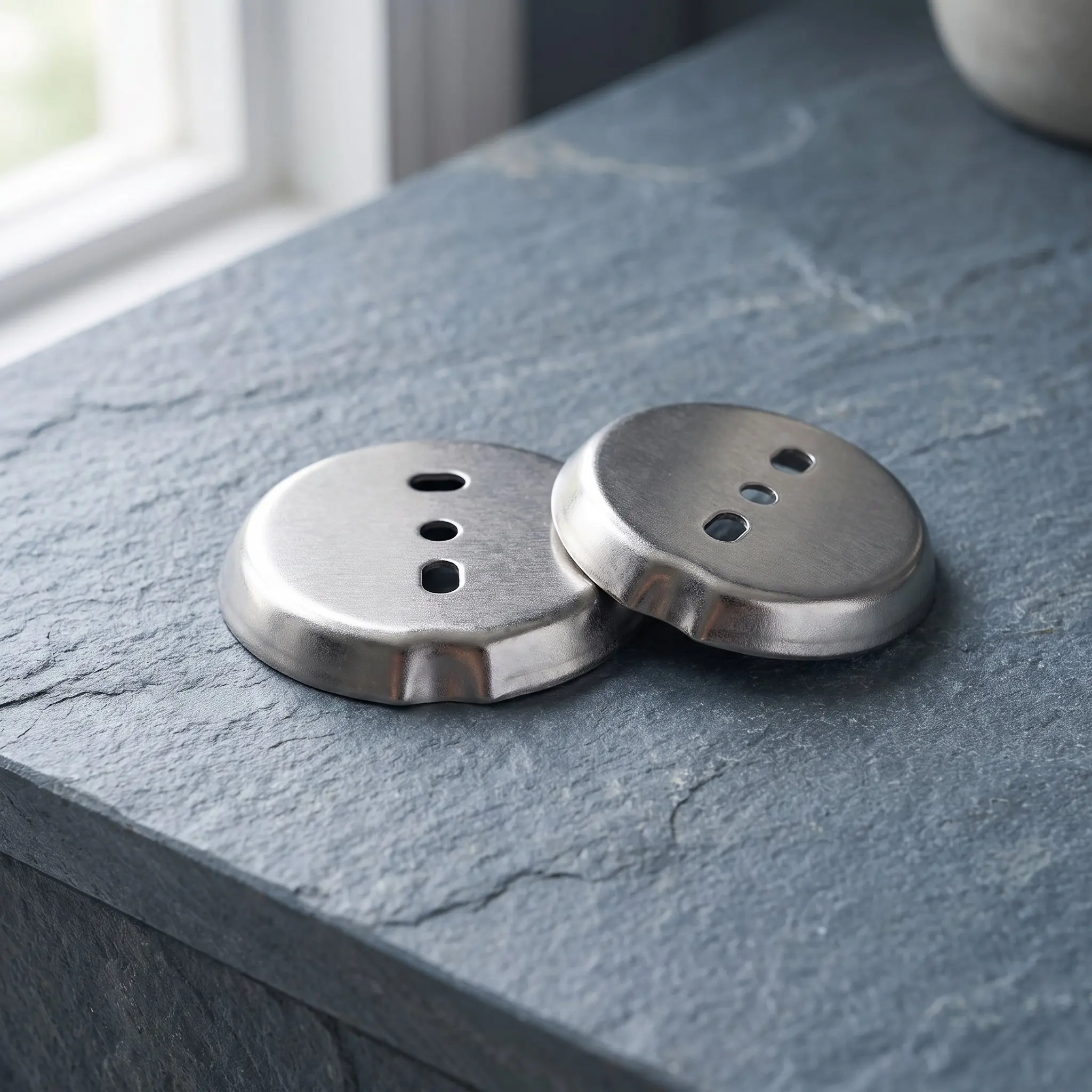 Towel Bar Stainless - 2 Buah Braket Pemasangan Gantungan Handuk