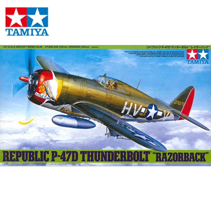

Наборы для сборки моделей TAMIYA 61086, истребитель P-47D, крышка кабины пилота типа Razor Back, масштаб 1/48