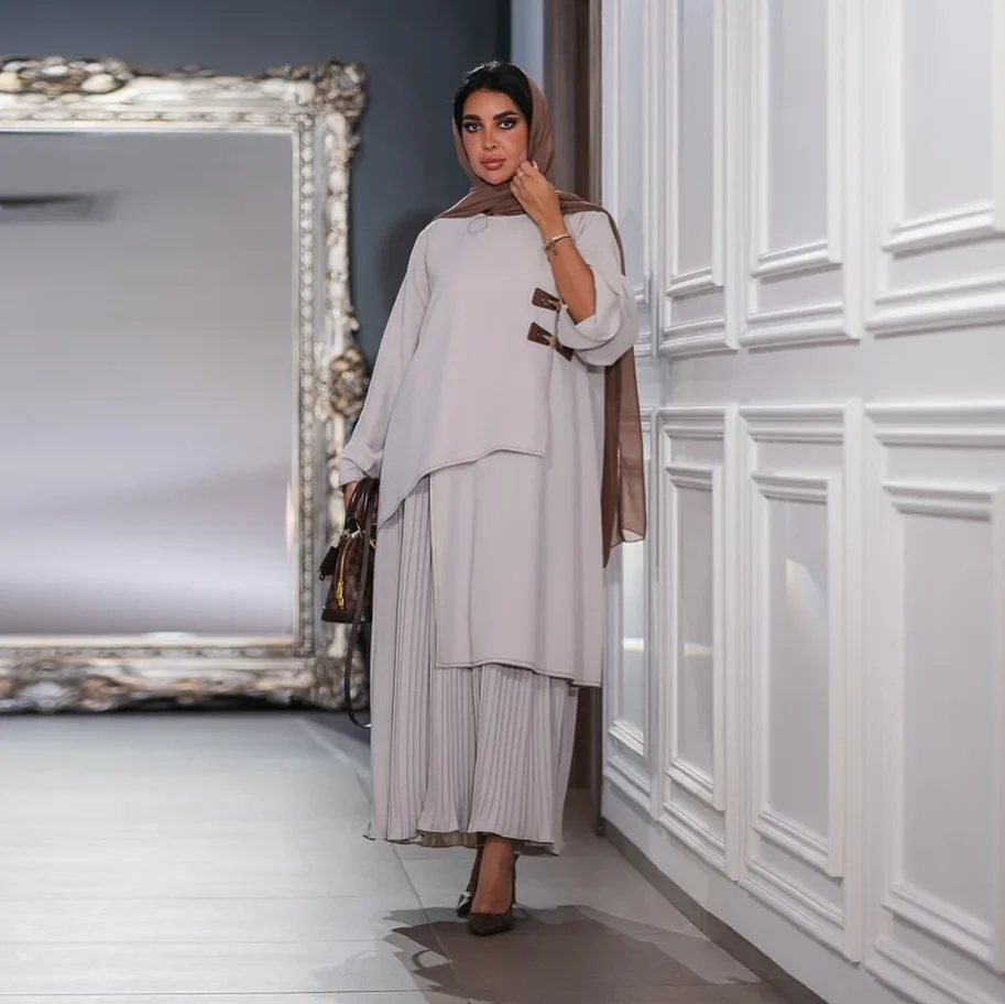 

Femme Musulmane Vestidos Eid Djellaba Women Muslim Long Dress Ruffles Islam Jalabiya Caftan Marocain Femme Robe Dubai Abaya Gown