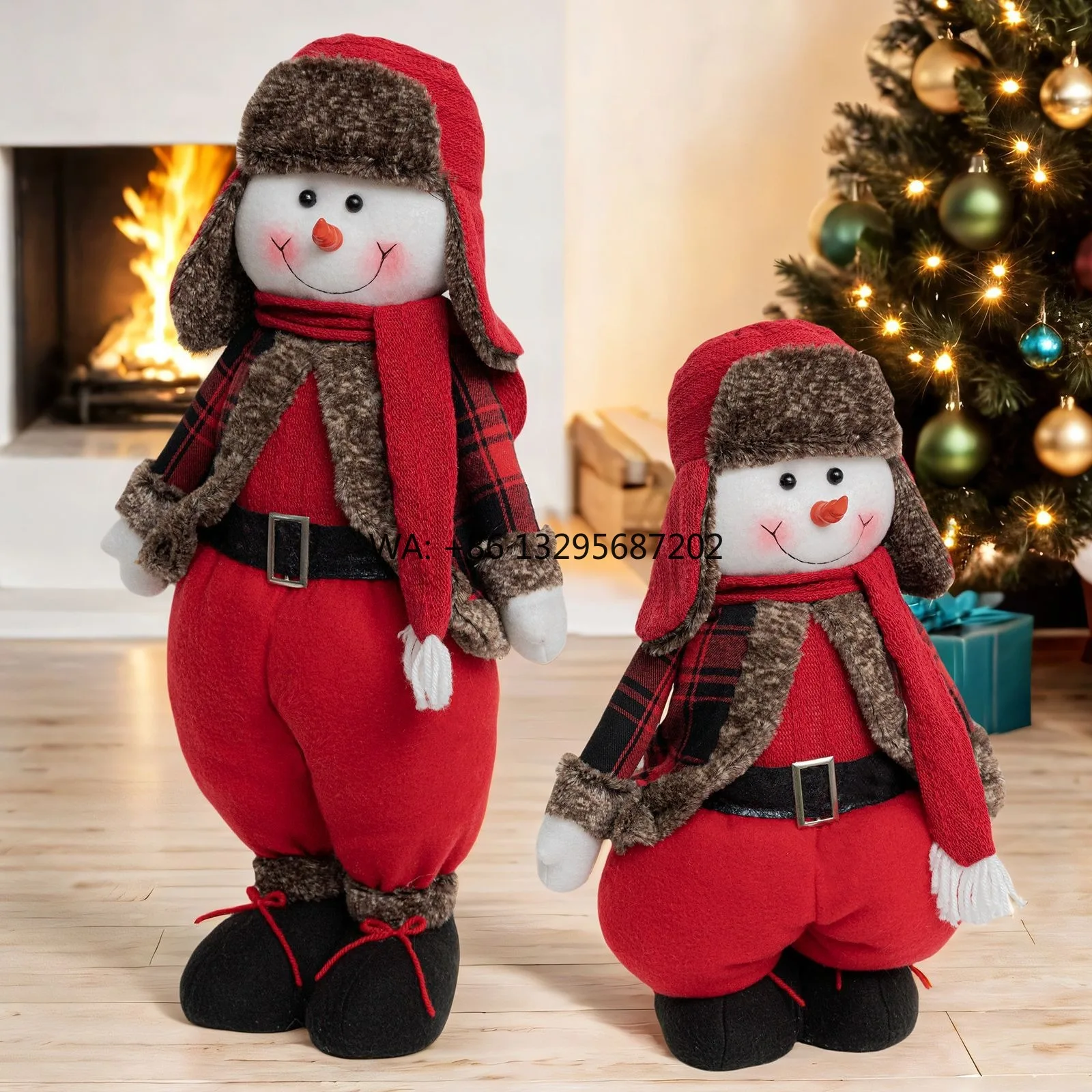 

Санта-Клаус, плюшевая кукла, набор рождественских украшений, елочные украшения, снеговик, эльф, праздничный домашний декор, подарки для взрослых