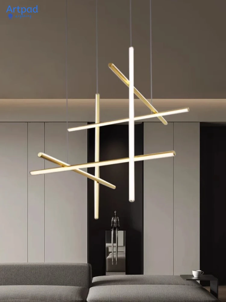 

Italy Tube Chandeliers Light for Ceiling for Bar Counter Living Room Decoration Indoor Art Linear Pendant Lights Home Fixture