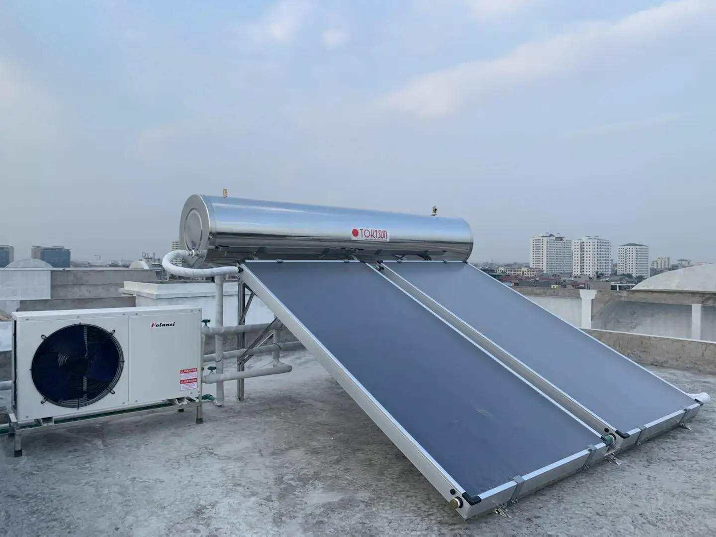 Bomba de Calor Ar-Água R32 de 7.1Kw, Bomba de Calor Tipo Monobloco com Controle WiFi e Modbus RS485