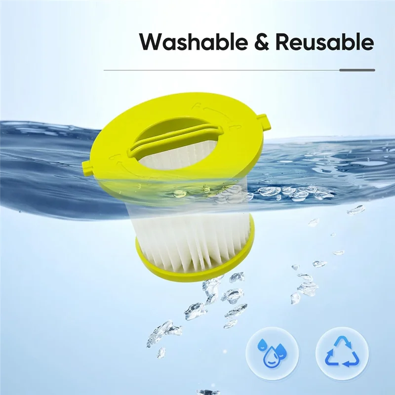 

【Hot-Price!】Replacement Filters For Ryobi 18V ONE+PERFORMANCE HAND VACUUM-Models PCL700K, PCL700B, PCL704K, PCL704B, PCL705K, PC