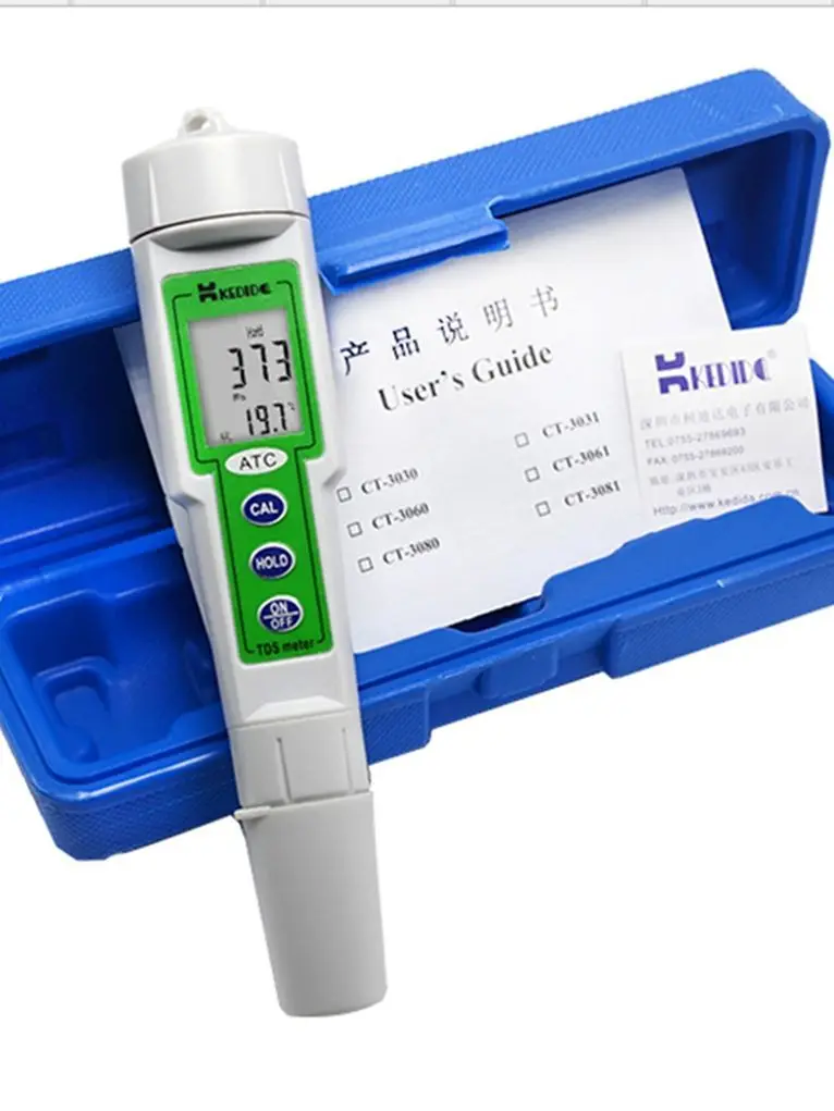 Brand New 0 to 9999 ppm Water proof  ATC 0 to 50C ( 32 to 122 F ) CT-3061 Pen Type TDS Meter Easy To Carry And Operation