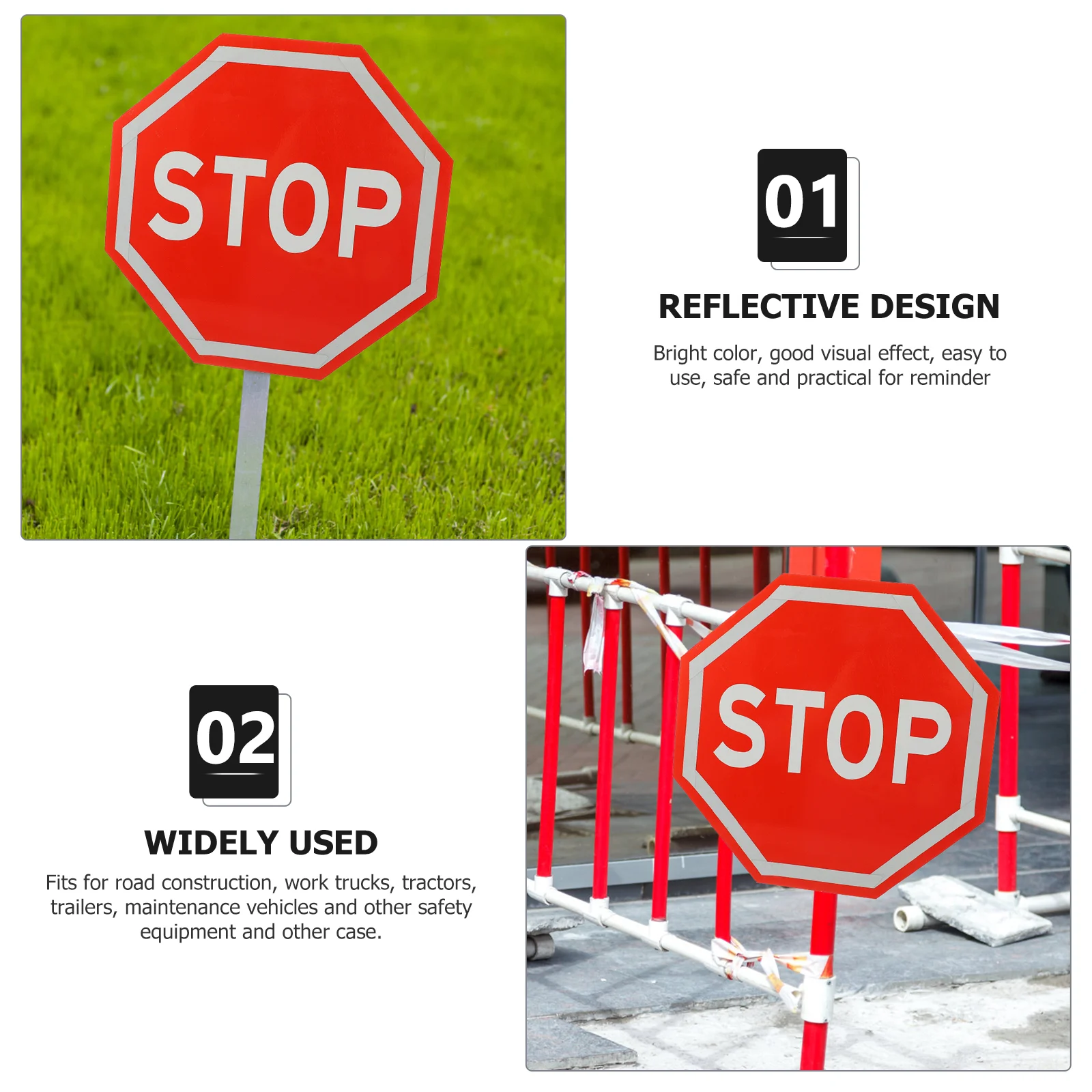 25x25cm Octagonal Traffic Sign Stop Sign Reflective Plate Road Signal Warning Mark Roadway Safety Traffic Warning Sign Private