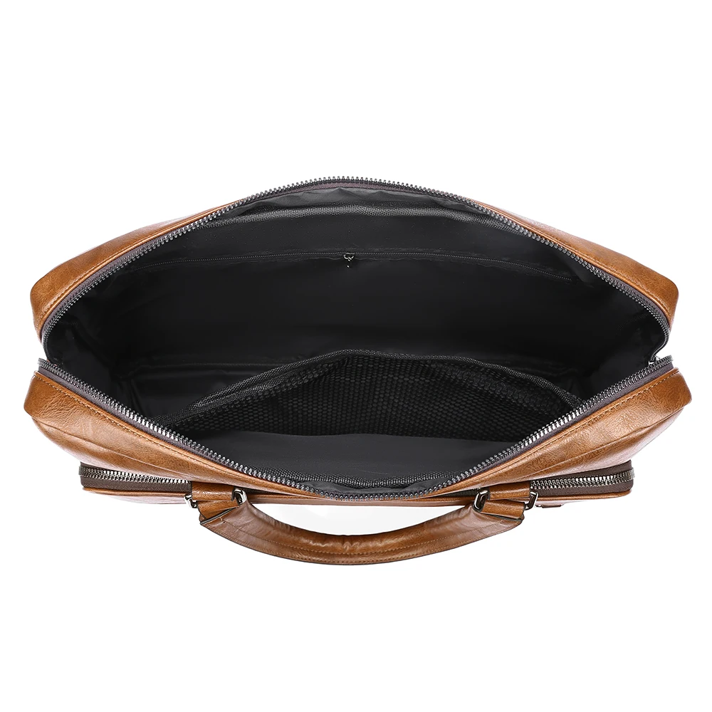 Męska torba crossbody, aktówka ze skóry PU, stylowa torba na ramię do użytku biznesowego i na co dzień.