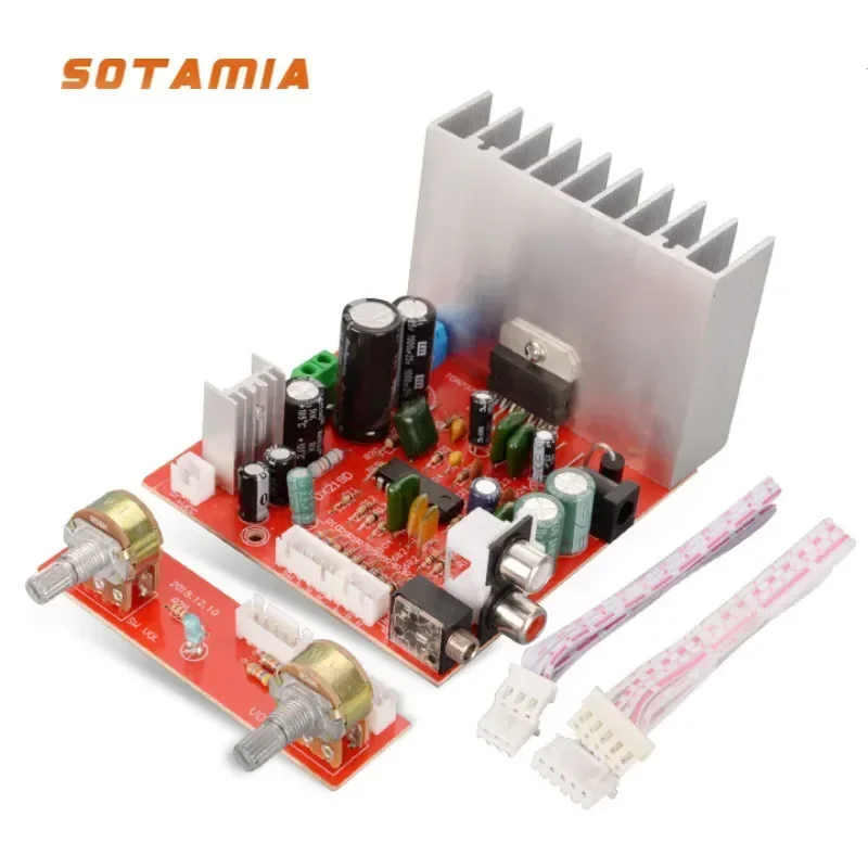 

Плата усилителя мощности SOTAMIA TDA7377, 12 В постоянного тока, 38Wx3, 2,1 каналов, усилитель сабвуфера, усилитель звука для динамика, домашнего кинотеатра, сделай сам