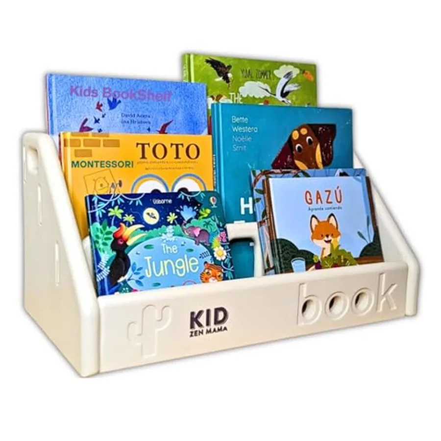 

Книжная полка, 3-уровневый книжный шкаф Монтессори, небольшое хранилище для малышей, легкий, без BPA, HDPE, с закругленными краями, без инструментов, простая сборка