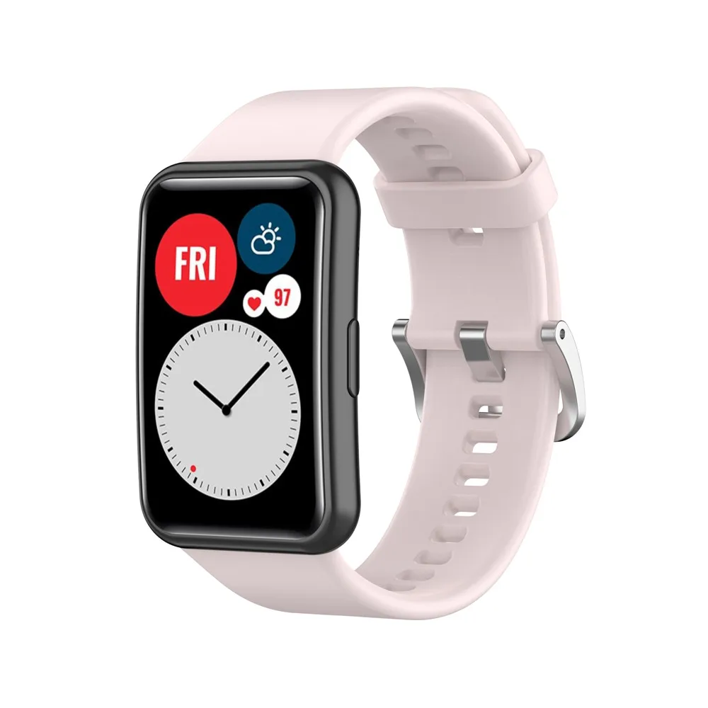 BEHUA Buntes Silikonarmband für Huawei Watch Fit Original Smartwatch-Zubehör, Handgelenksband mit Werkzeug, einfache Anpassung – Detail 20