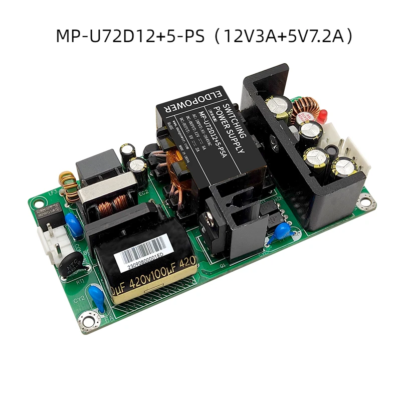 220V to 24V/12V+5V Switch Power Supply Bare Board 72W Output Dual Isolation Adjustable Industrial Grade Power Supply Ac-Dc