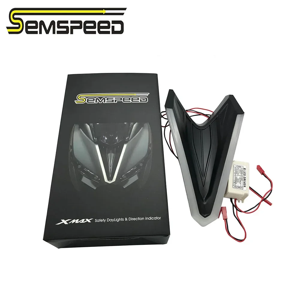 Semspeed Motorcycle Headlight Light Indicator lamp Red Blue White LED Light For YAMAHA XMAX300 XMAX 250 125 2017-2020