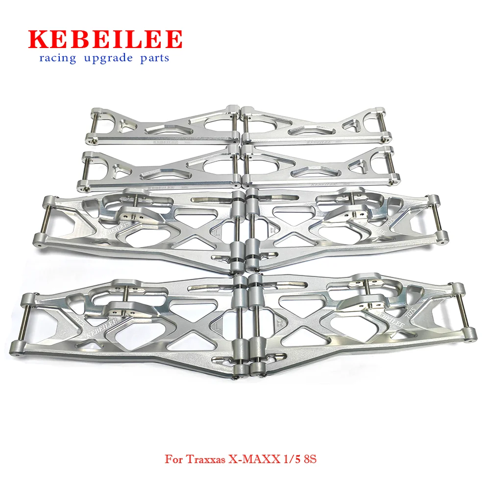 KEBEILEE CNC Aluminum7075 brazos de suspensión superior inferior para TRAXXAS X-MAXX 1/5 8S