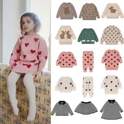 Konges Slojd  Knitted Top Baby Warm Pullover Sweater Children's Knitted Sweater/Knitted Pants Girls Dress