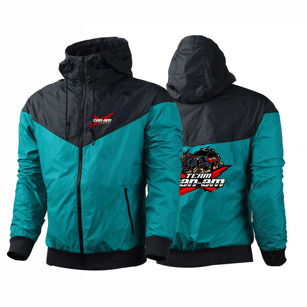 2024 Can Am Team Spyder Motorfietsen Mannen Lente En Herfst Printen Winddicht Casual Capuchon Mode Vijfkleuren Windjack Jas